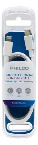 Cable Carga Rápida Usb Tipo C A Lightning 1 Metro Philco-3