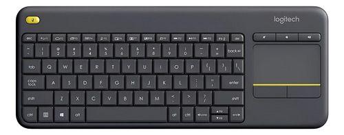 Teclado Inalámbrico Con Touchpad Logitech K400 Plus Negro Español-0