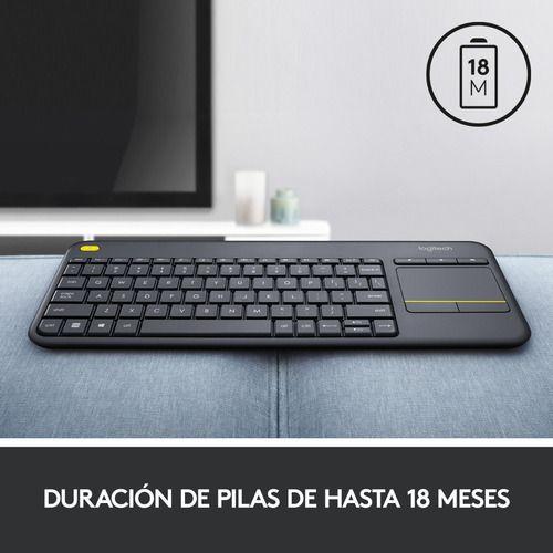 Teclado Inalámbrico Con Touchpad Logitech K400 Plus Negro Español-1