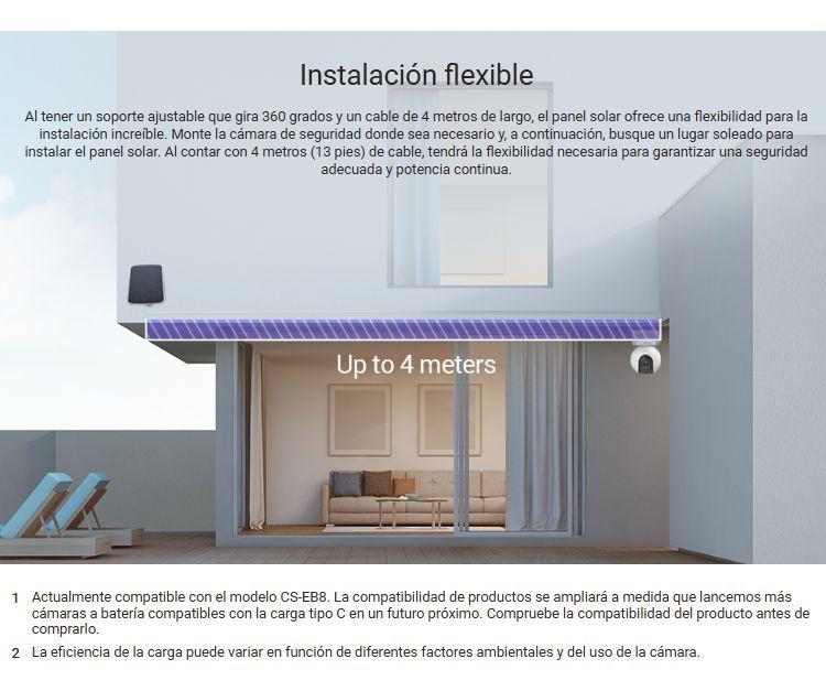 Panel Solar Ecológico Carga Type-c Ezviz Uso Exterior-4