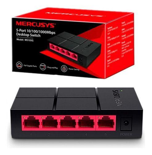 Switch 5 Puertos Gigabit Mercusys Ms105g Serie Desktop-5
