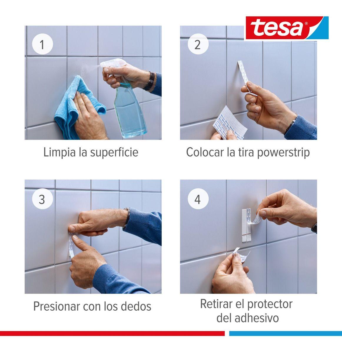 Pack 2 Blíster Clavo Adhesivo Tesa Para Azulejos Y Metal 4kg-5