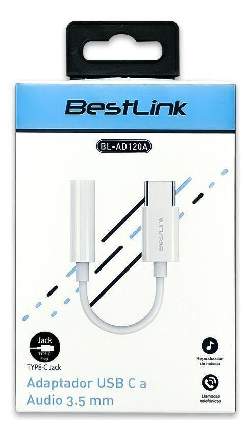 Adaptador Audio Usb Tipo C A Plug Jack 3.5mm Bestlink-3