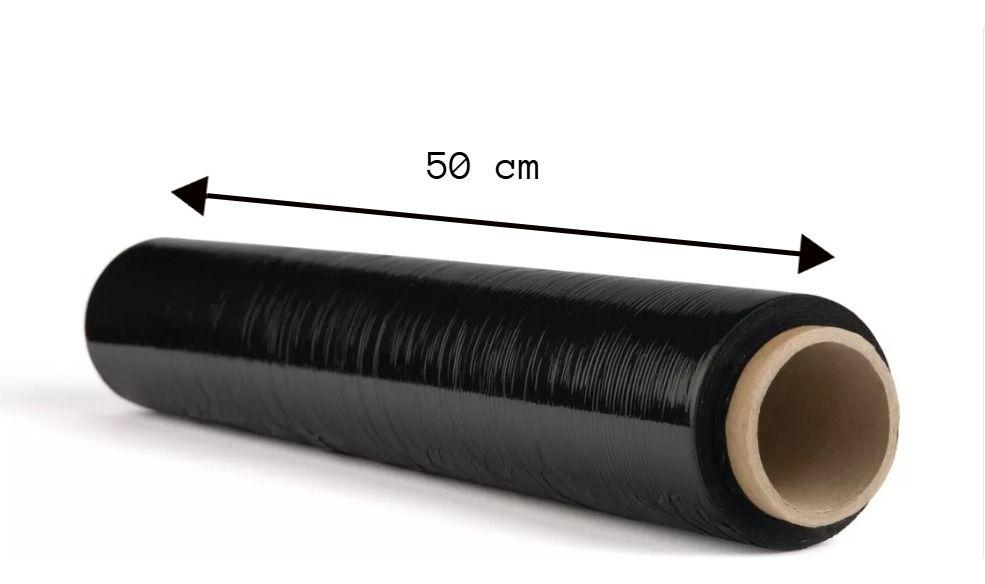 Film Stretch Embalaje Negro Alusa 260m X 50cm 1.9kg Grosor 2-2