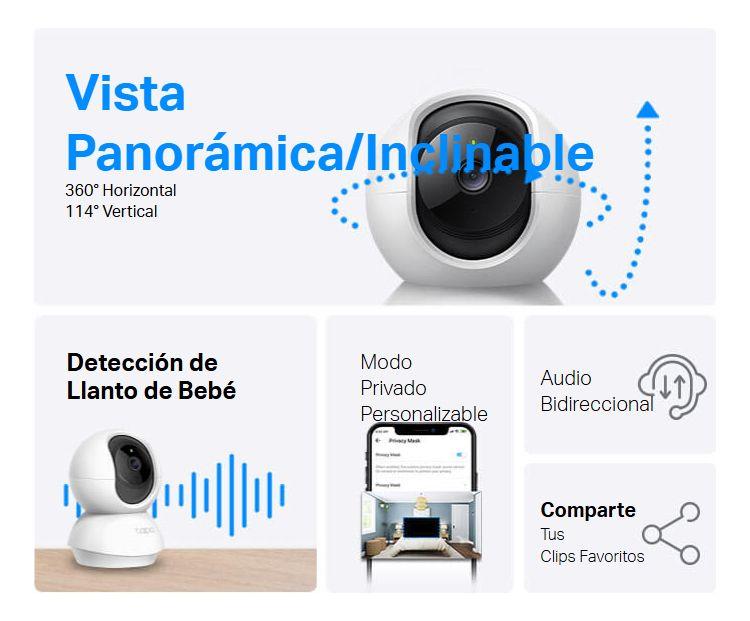 Cámara Vigilancia Ia Visión Nocturna Wi-fi 360° Tapo C200-4