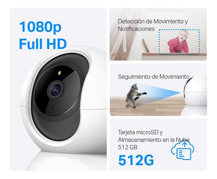 Cámara Vigilancia Ia Visión Nocturna Wi-fi 360° Tapo C200-3
