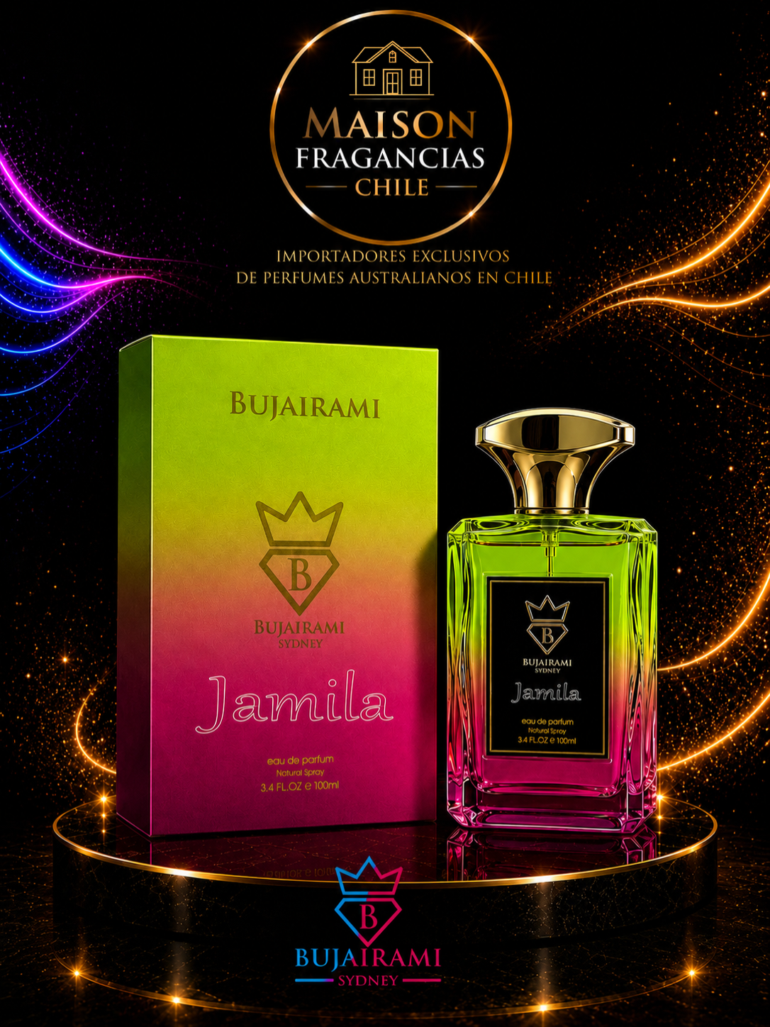Bujairami Jamila Perfume Mujer Eau de parfum 100 Ml Premium Australiano-1