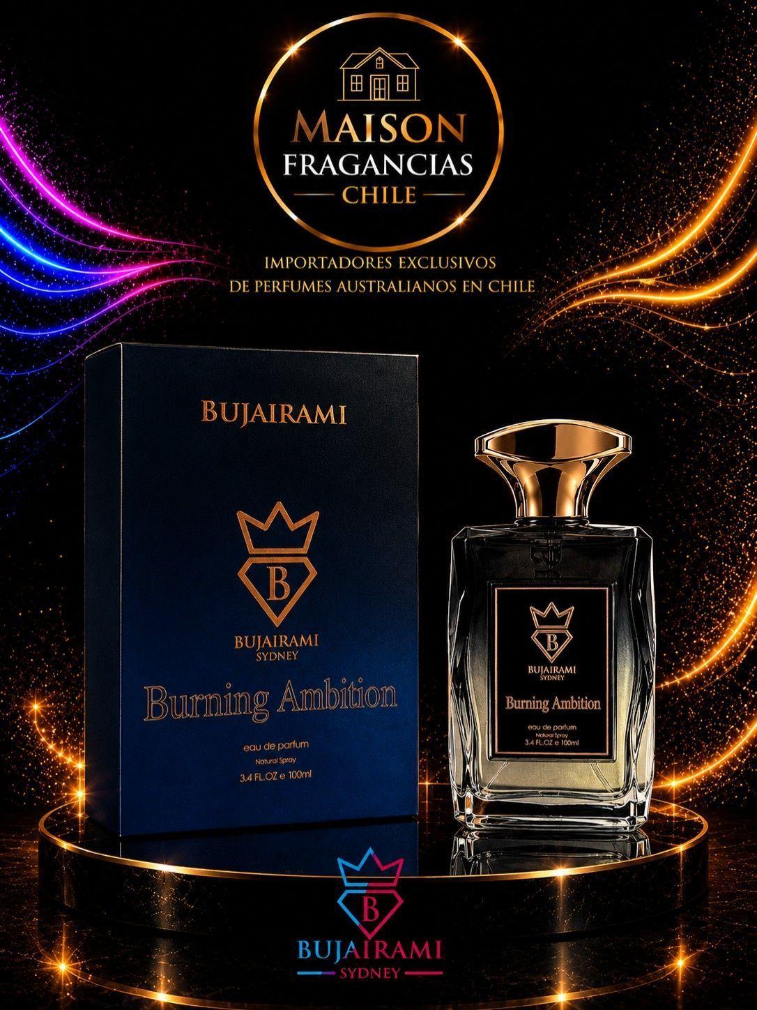 Bujairami Burning Ambition Perfume Hombre Edp 100 Ml Premium Australiano-1
