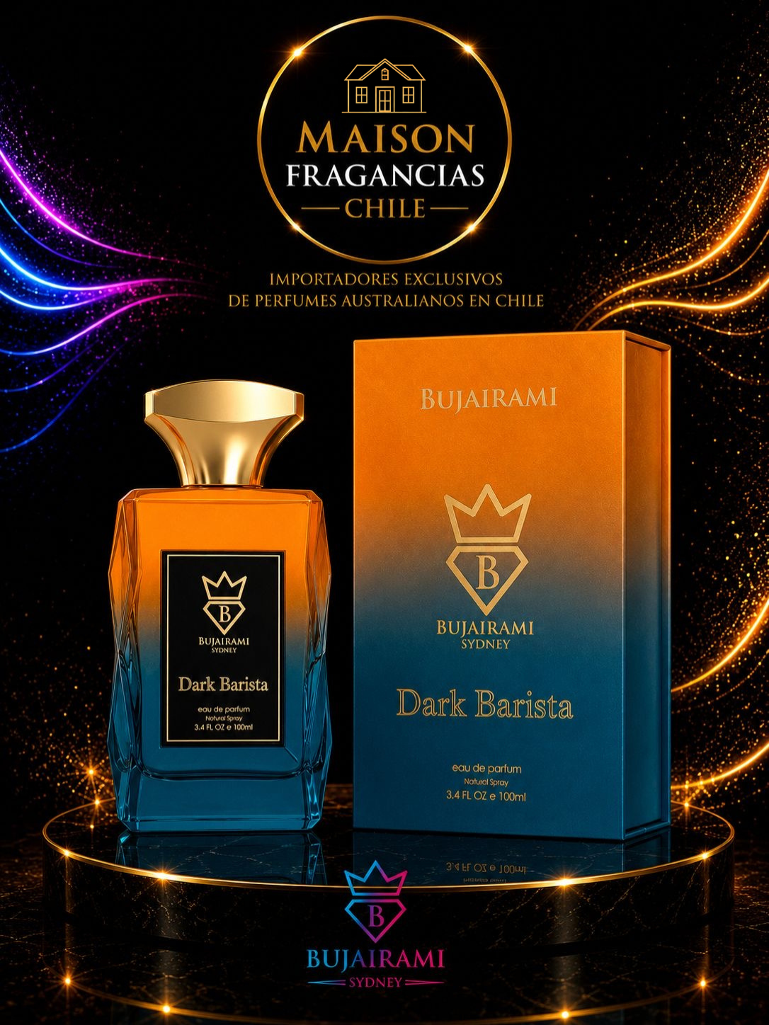 Bujairami Dark Barista Perfume Unisex Eau de parfum 100 Ml Premium Australiano-1