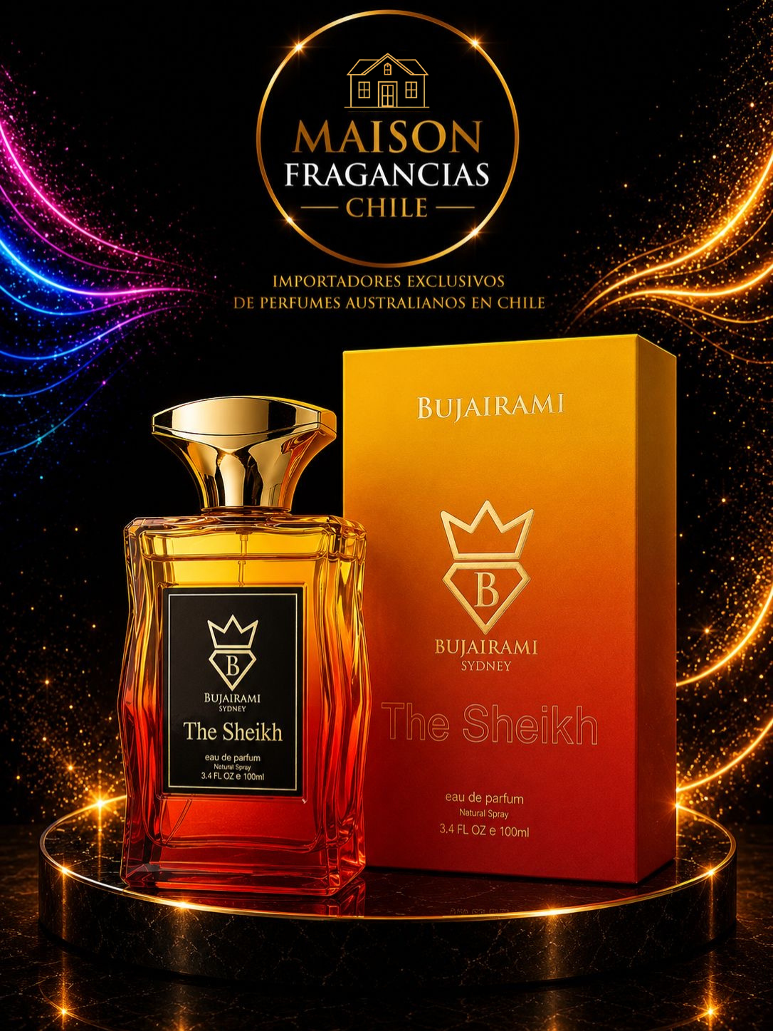 Bujairami The Sheikh Perfume Hombre Edp 100 Ml Premium Australiano-1