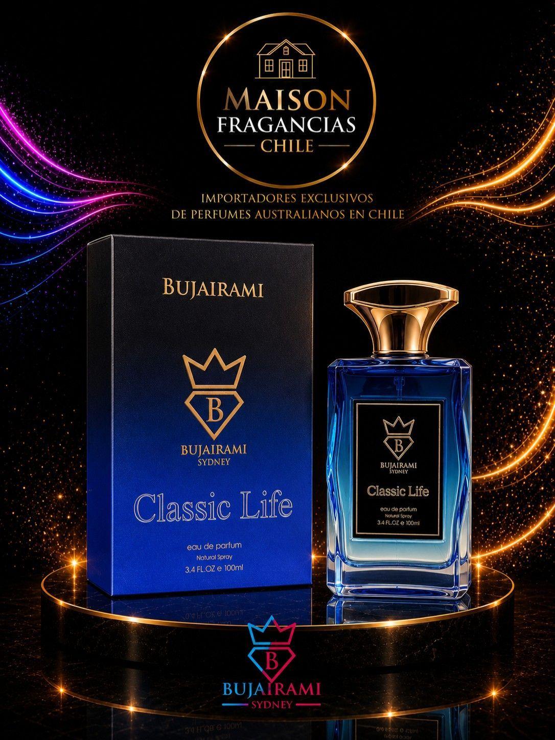 Bujairami Classic Life Perfume Hombre Edp 100 Ml Premium Australiano-1