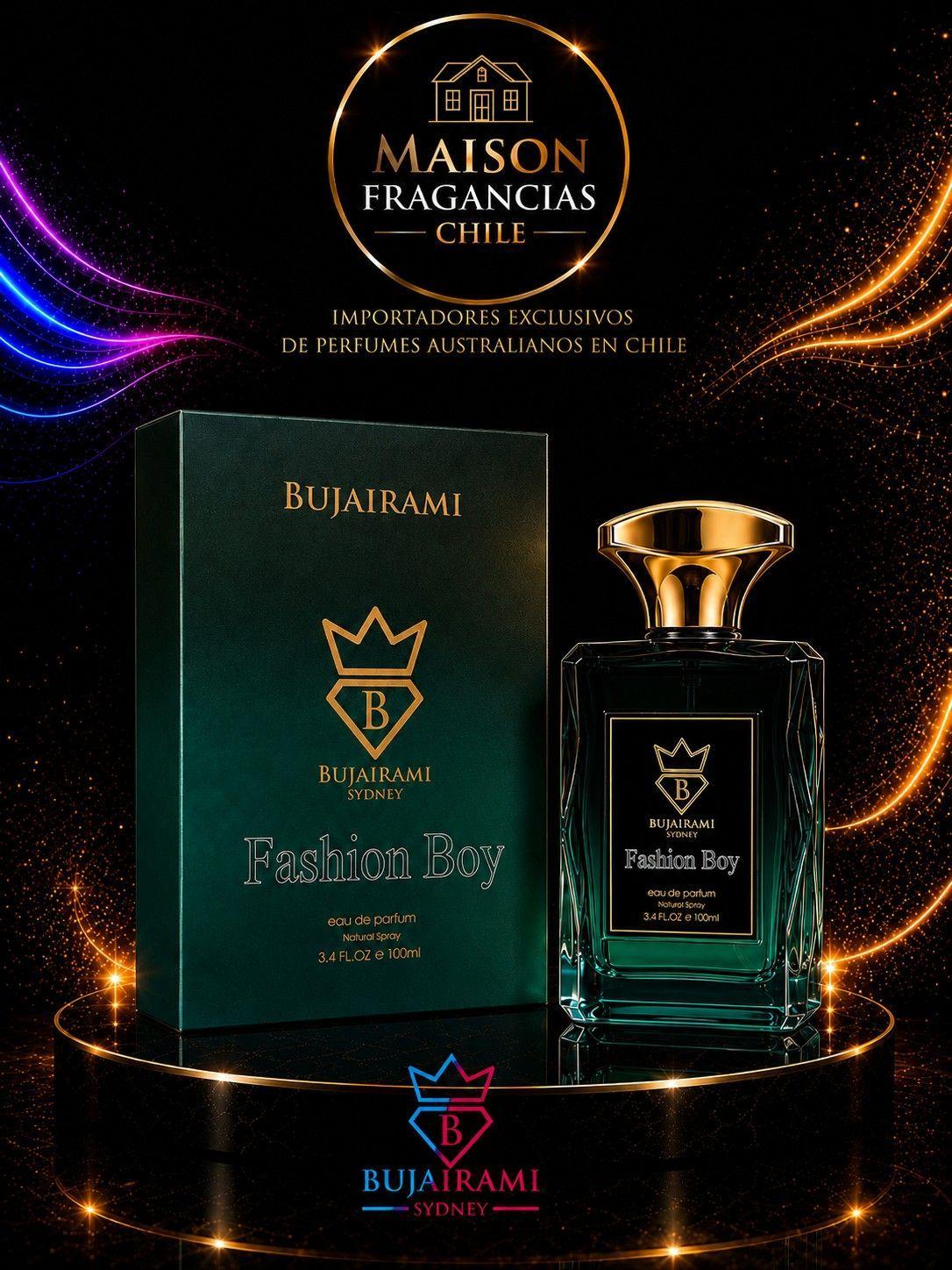 Bujairami Fashion Boy Perfume Hombre Edp 100 Ml Premium Australiano-1