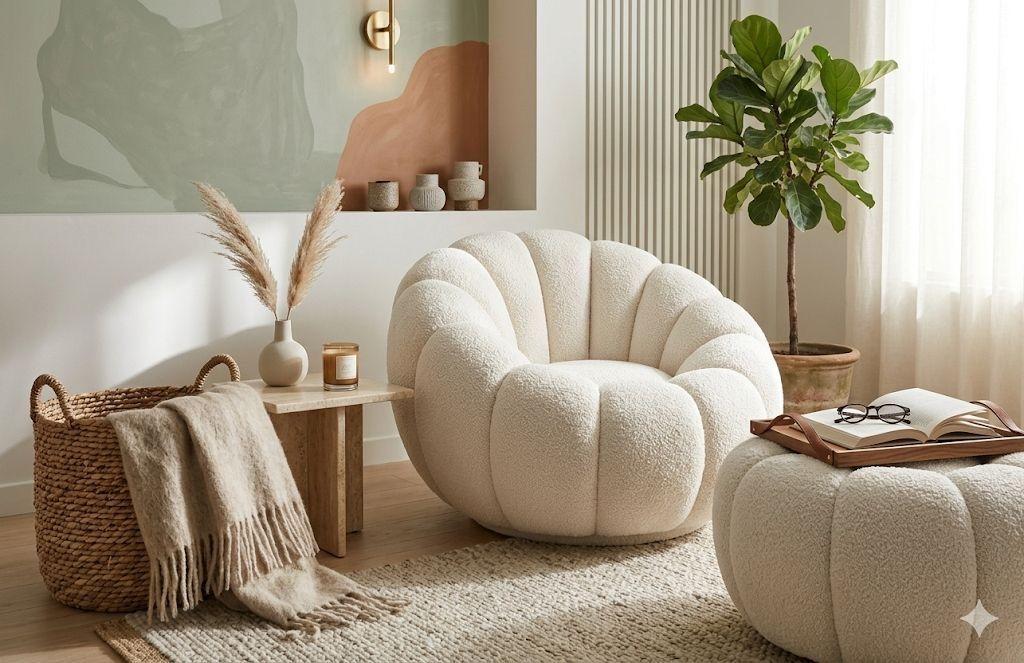 Sofá individual giratorio moderno -2