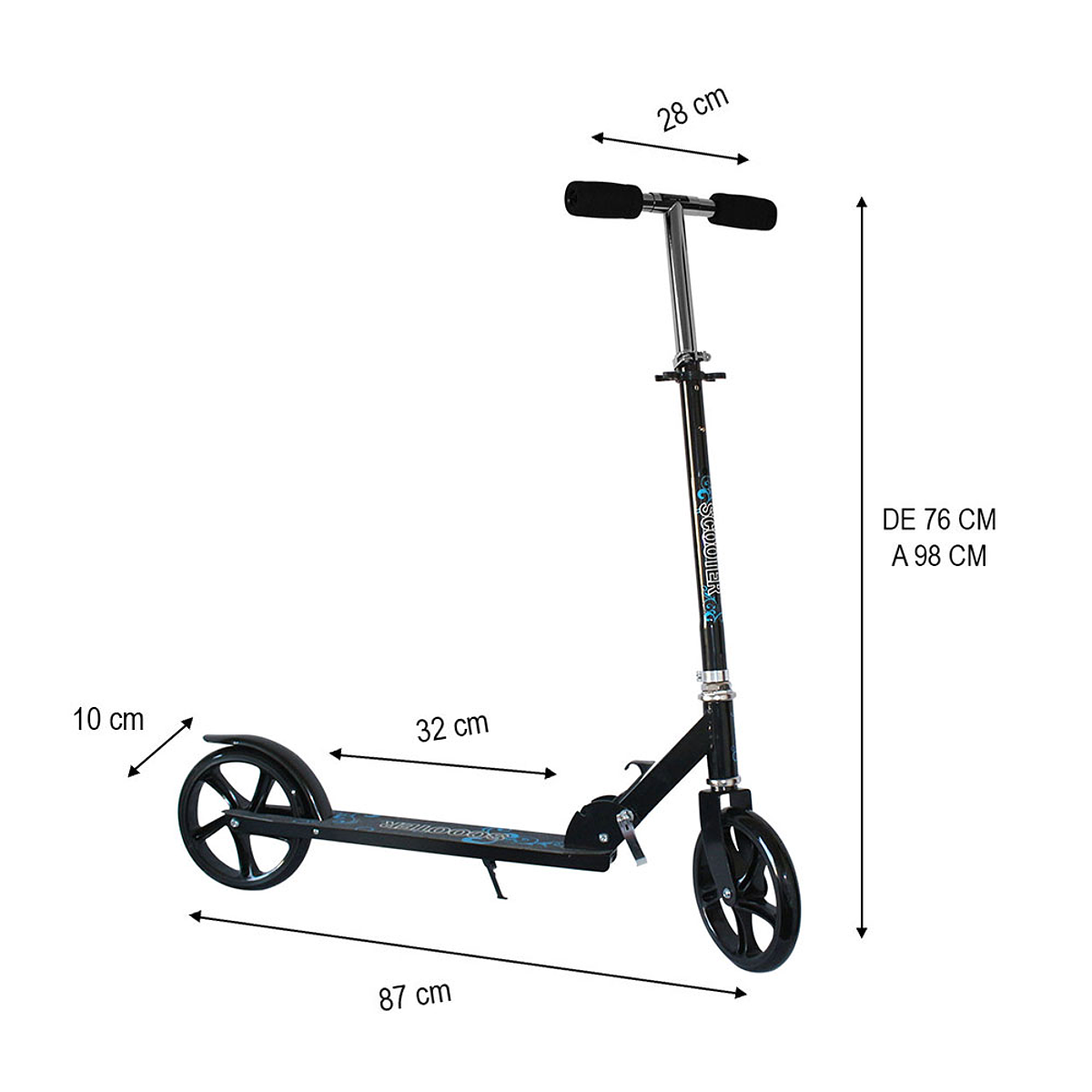 Scooter Metalico Clasico 2 Ruedas Niños / Adultos-1