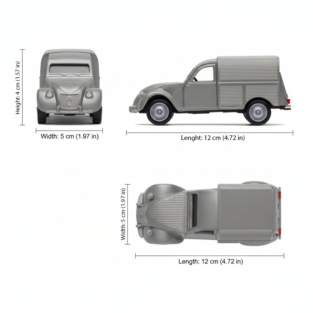 Auto Citroen 2Cv Fourgonnette - Welly Escala 1:34:39-6
