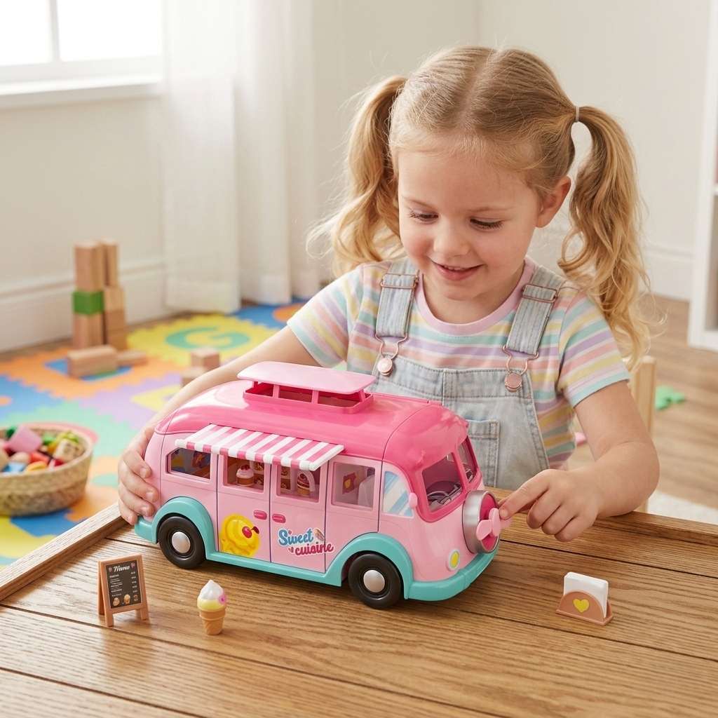 Juguete Set Bus Food Truck Y Muñeca - Toyng-5