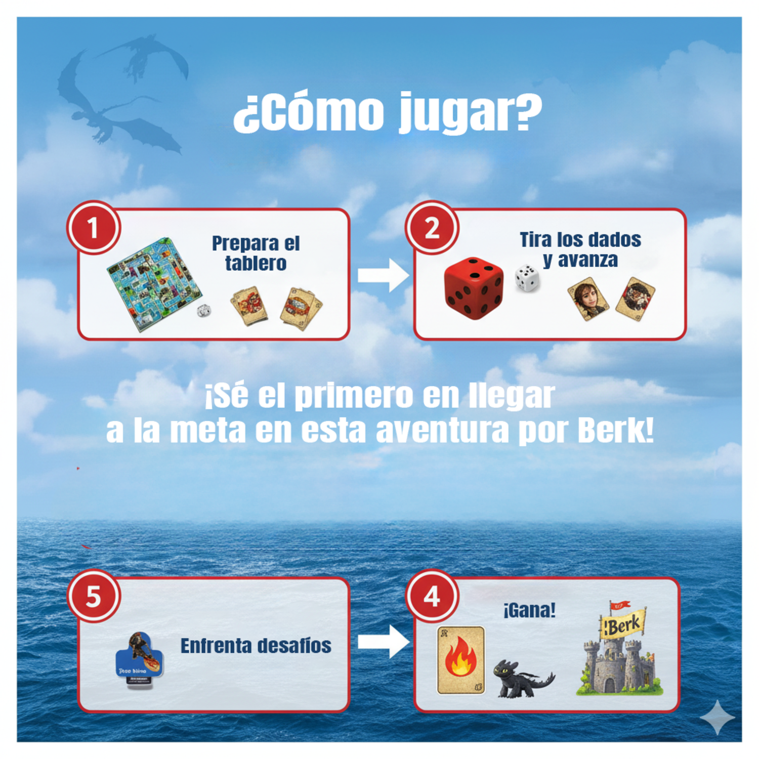 Juego de Mesa Vuelta Con Dragones - Cómo Entrenar Dragón-6