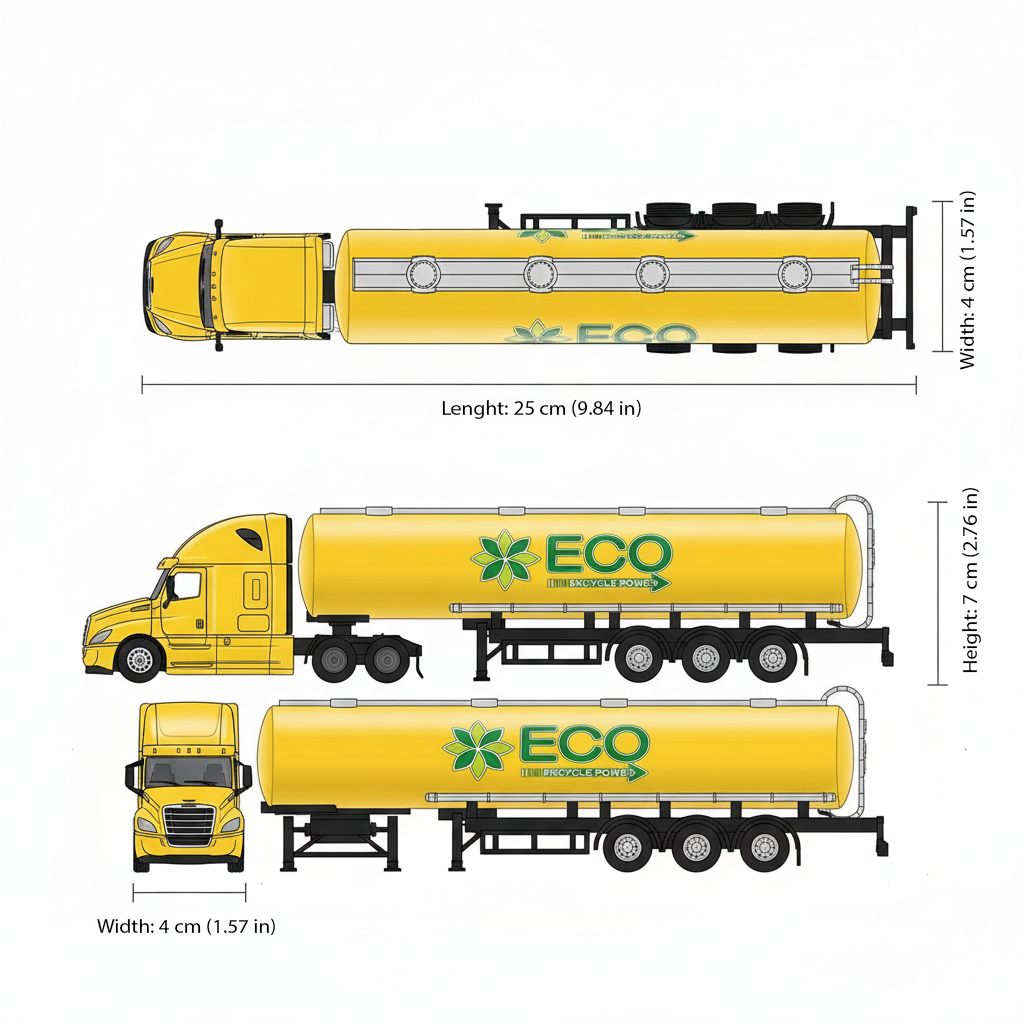 Camión Freightleiner Oil Tanker - Welly Escala 1:64-3