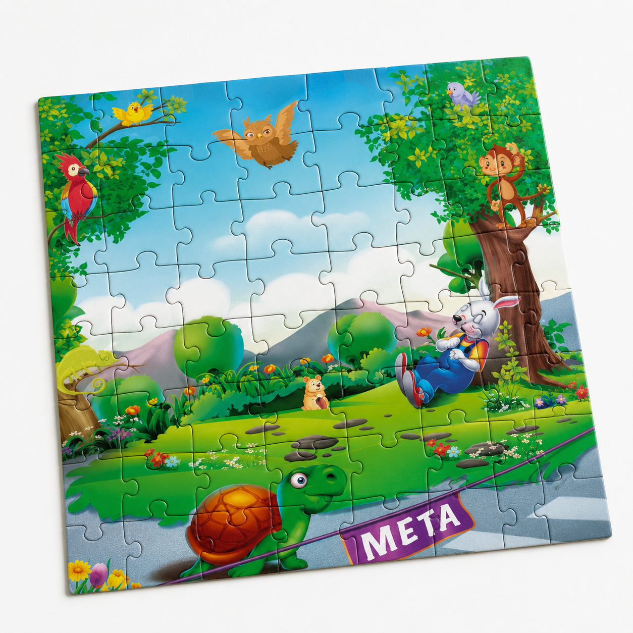 Puzzle 48 Piezas - La Liebre Y La Tortuga - Toyng-1