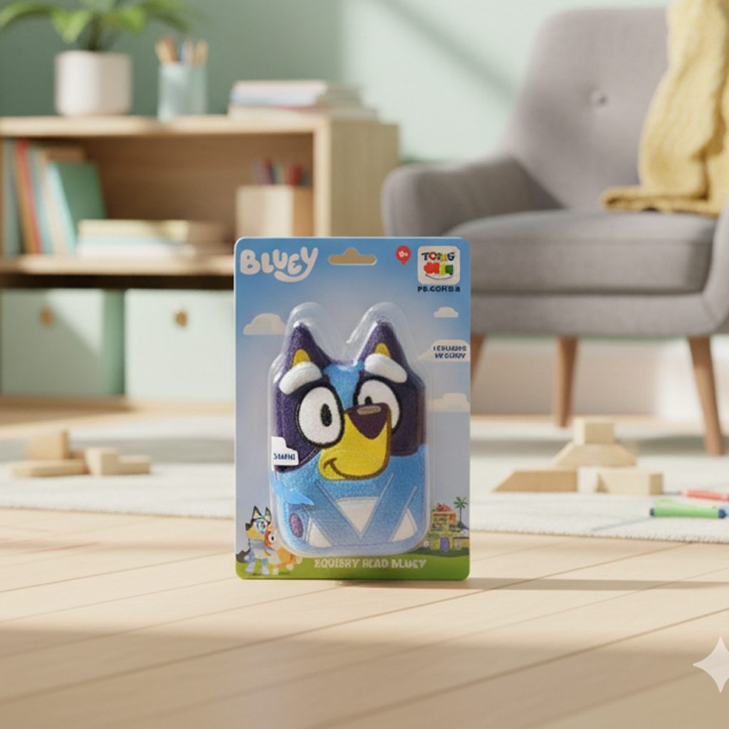 Peluche Squishy Head Bluey - Bluey-6