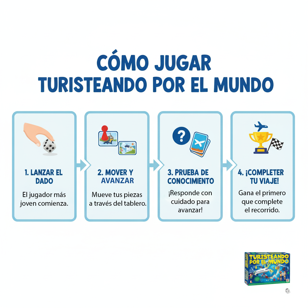 Juego de Mesa Turisteando Mundo - Toyng-4