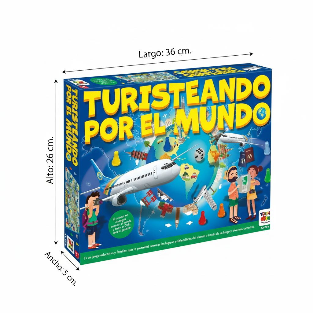 Juego de Mesa Turisteando Mundo - Toyng-6