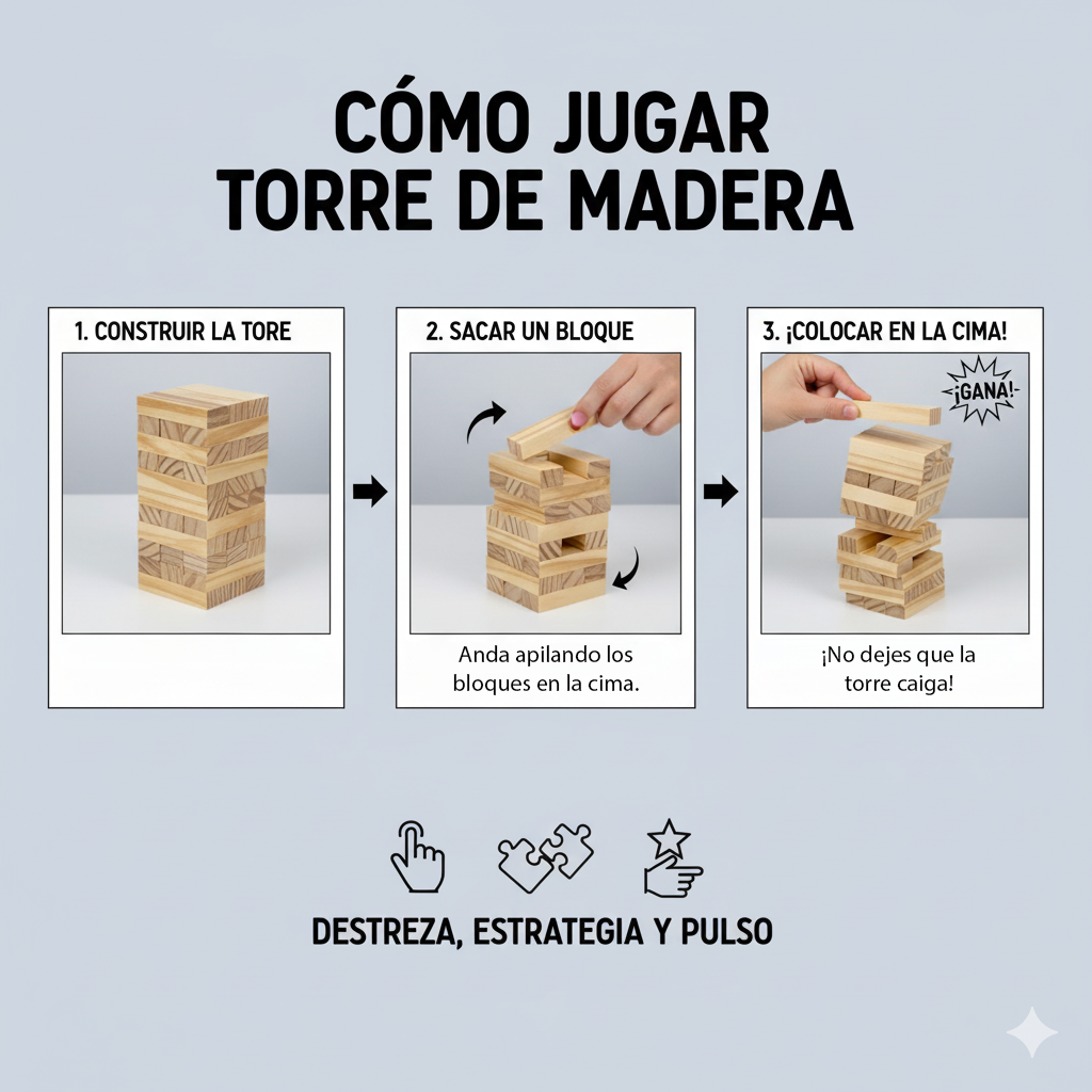 Juego de Mesa Torre Madera Chica - Toyng-2