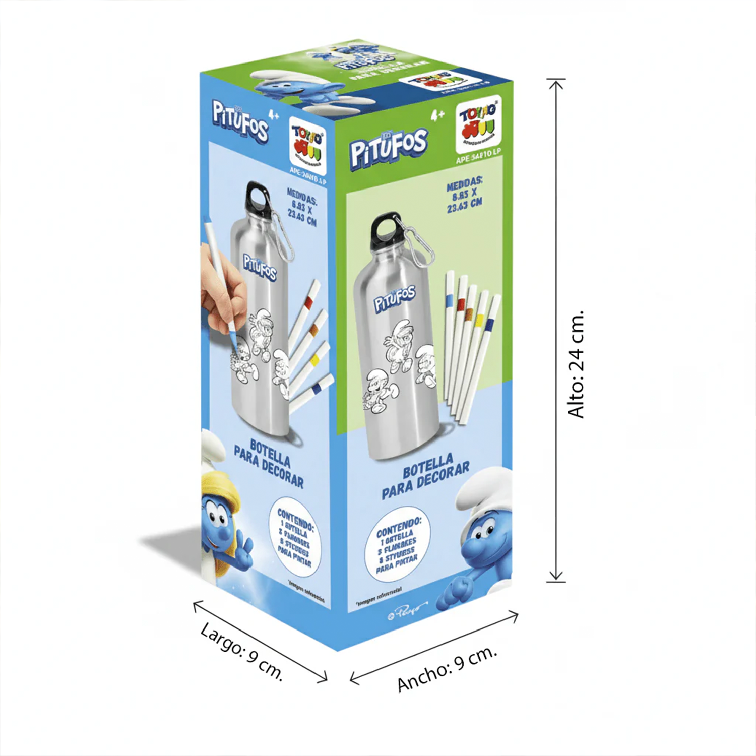 Pack x4 Botellas para Decorar Surtidas Personajes-2