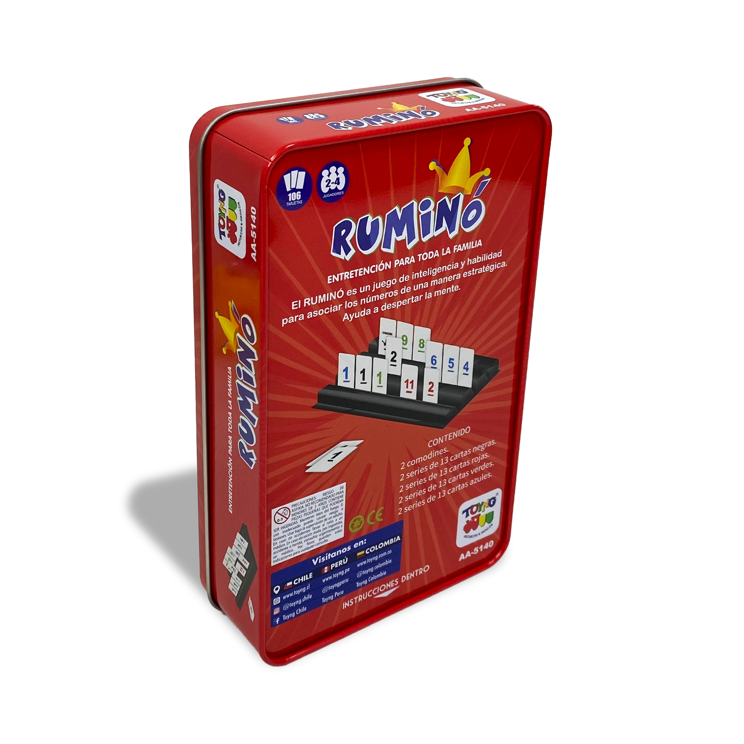 Juego de Mesa Rumino Caja Metalica - Toyng-5