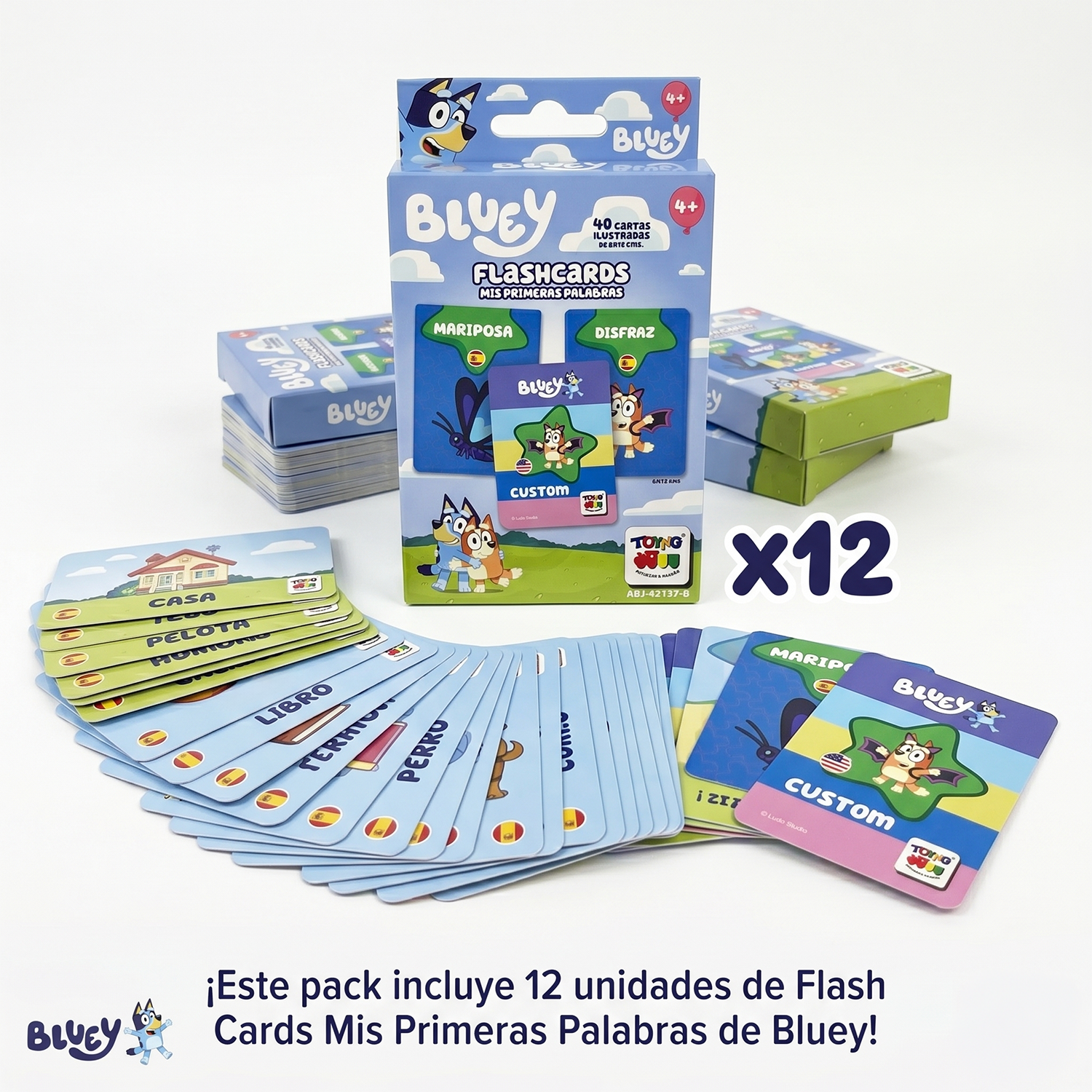 Pack 12 Flash Cards Primeras Palabras Bluey-1