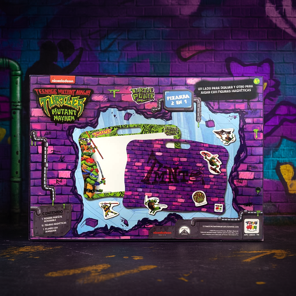 Juego Educativo Pizarra 2 En 1 - Tortugas Ninja-3