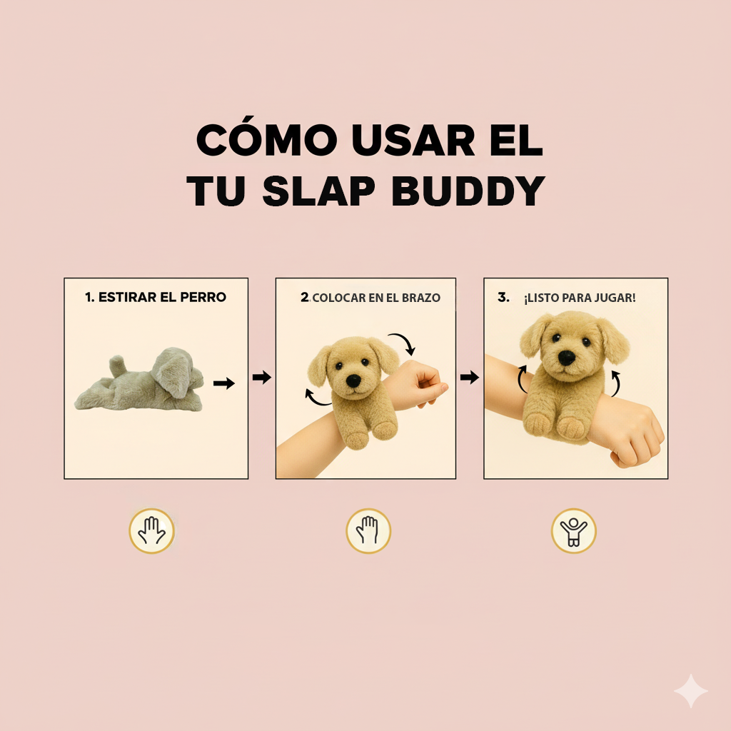 Peluche Pulsera Slap-Buddy 20 cm Perro Golden - Toyng-3