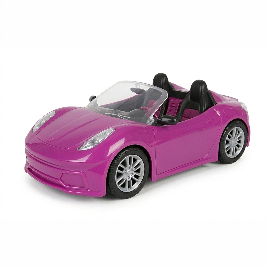 Auto Deportivo Rosado Convertible para Muñecas - Toyng-1