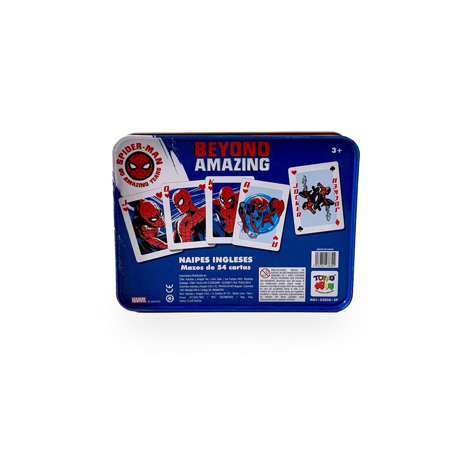 Juego de Mesa Naipes Caja Metalica - Spiderman-2