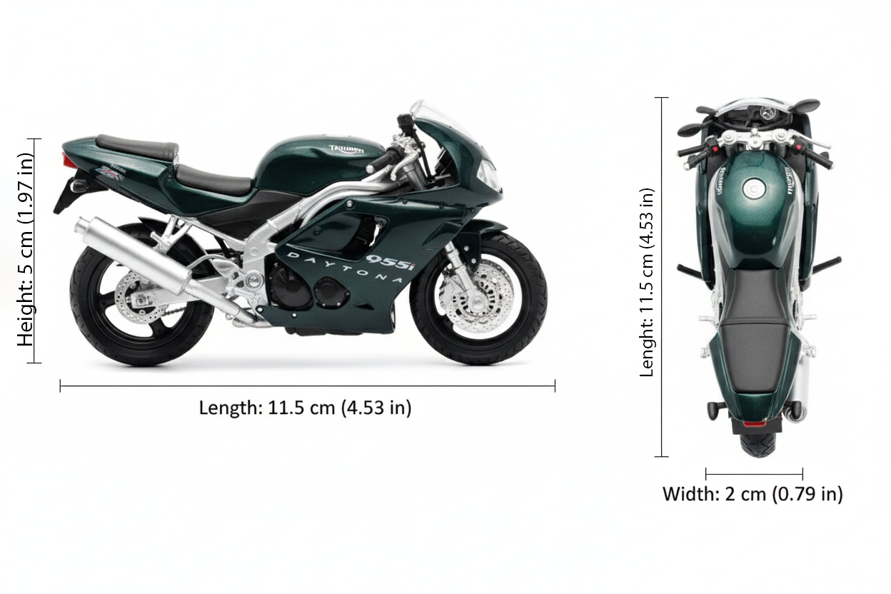 Moto Triumph 2002 Daytona 955I - Welly Escala 1:18-3