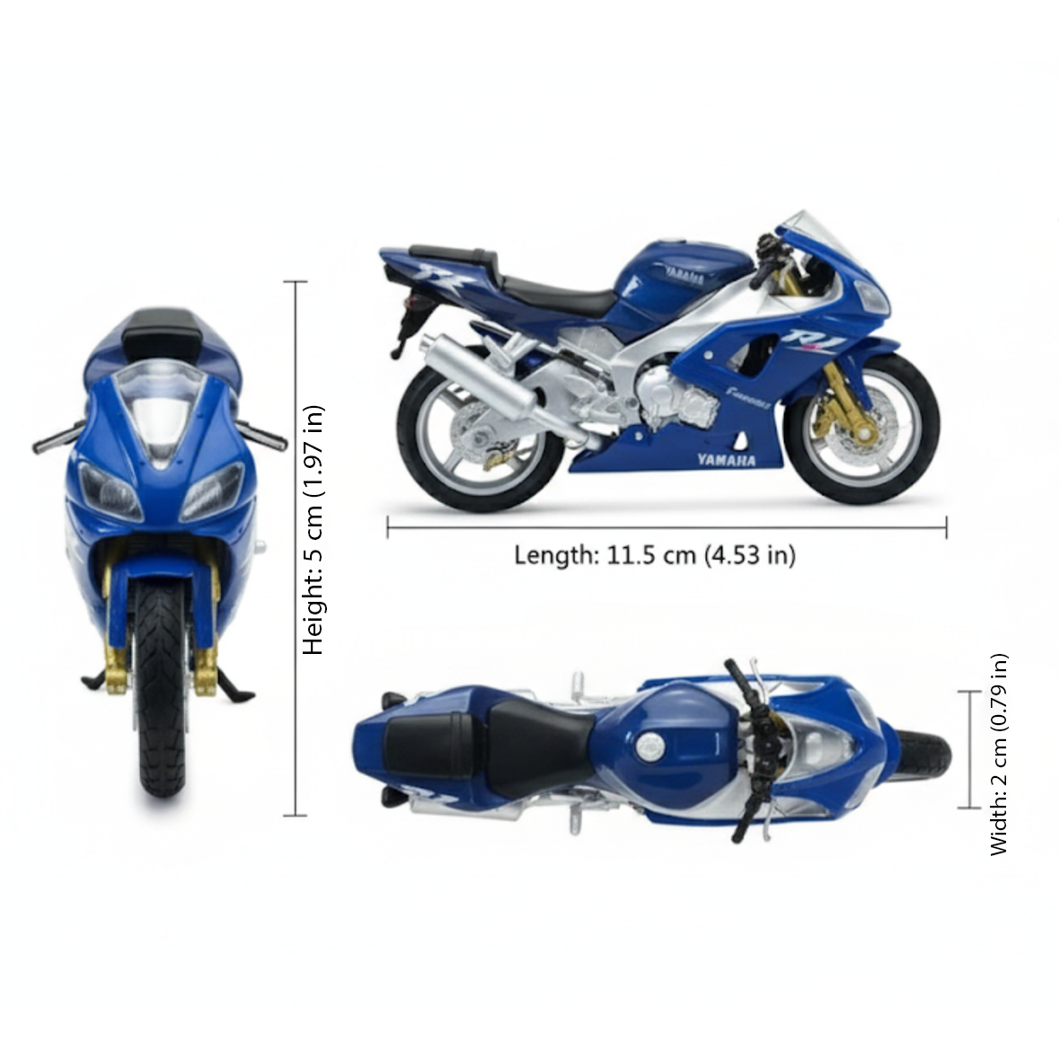 Moto Yamaha Yzf-R1 Motos - Welly Escala 1:18-3