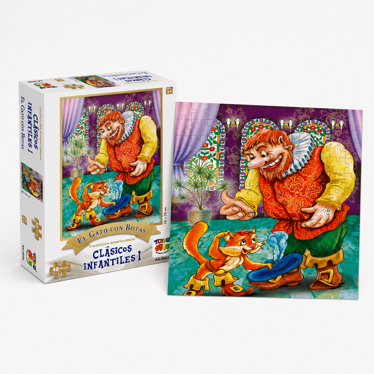 Puzzle 48 Piezas - El Gato Con Botas - Toyng-0