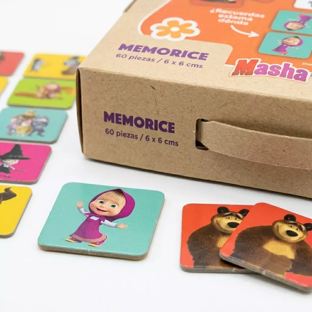 Juego de Mesa Memorice 60 Piezas - Masha-2