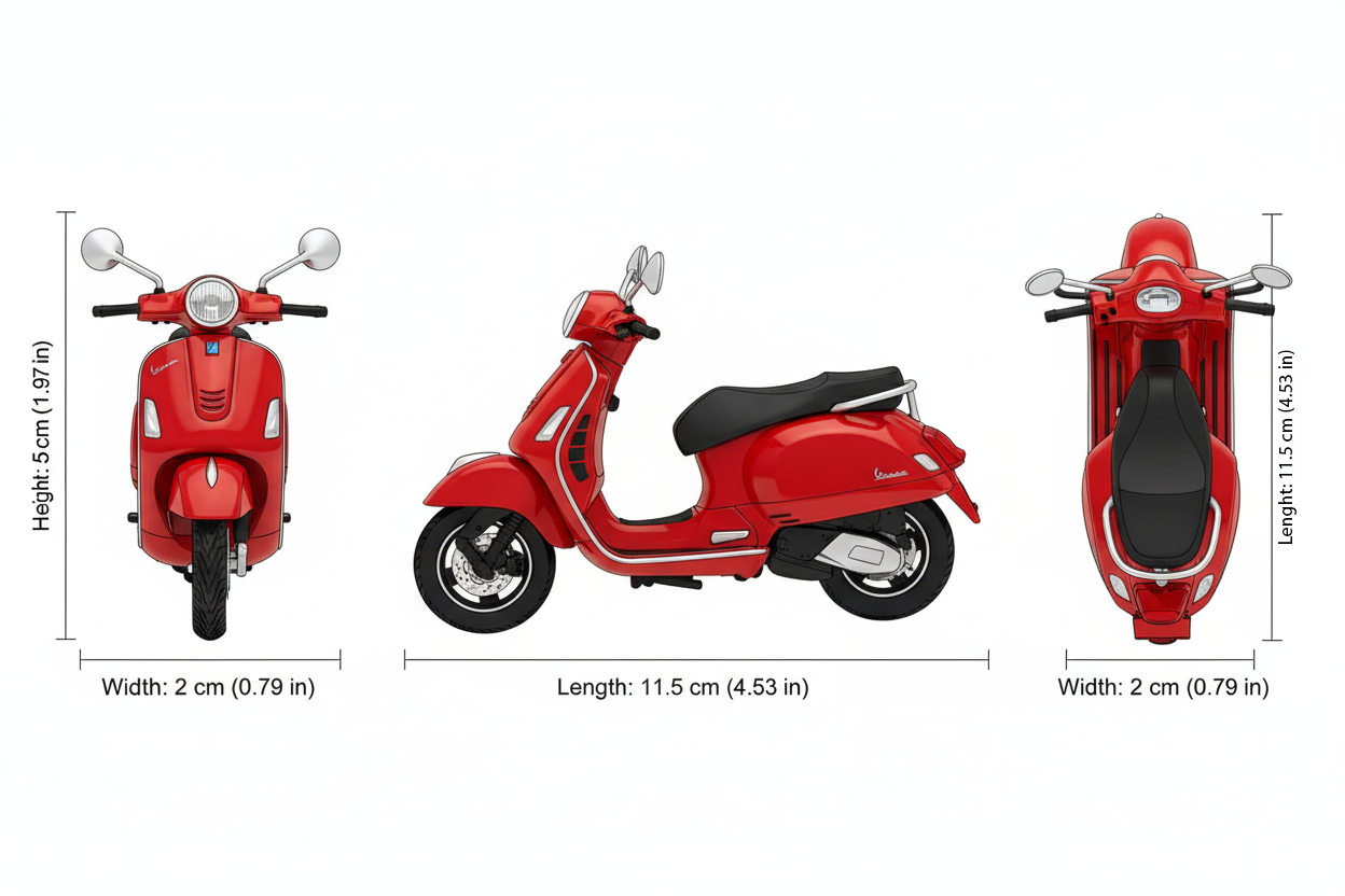Moto Vespa Gts 125Cc - Welly Escala 1:18-3