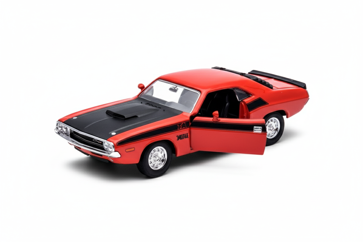 Auto Wheeling 1970 Dodge Challenger - Welly Escala 1:34:39-3