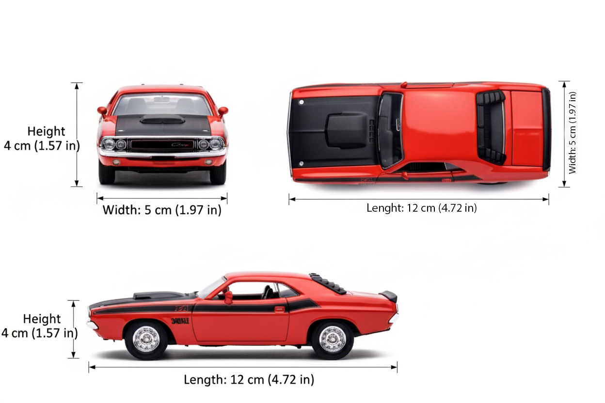 Auto Wheeling 1970 Dodge Challenger - Welly Escala 1:34:39-4