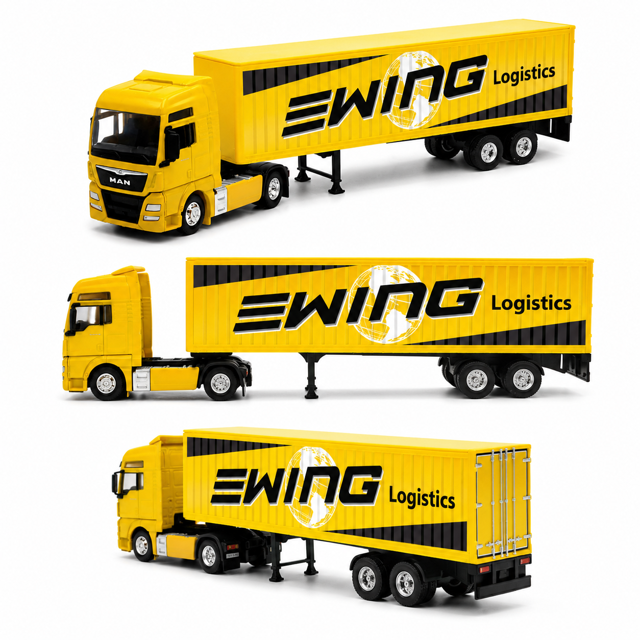 Camión MAN TGX XXL Logging Trailer Escala 1:64 - Welly-0