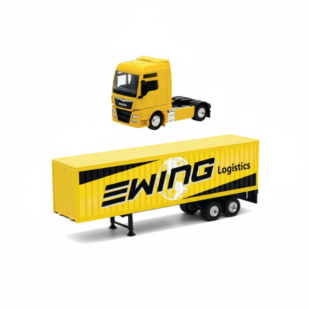 Camión MAN TGX XXL Logging Trailer Escala 1:64 - Welly-2
