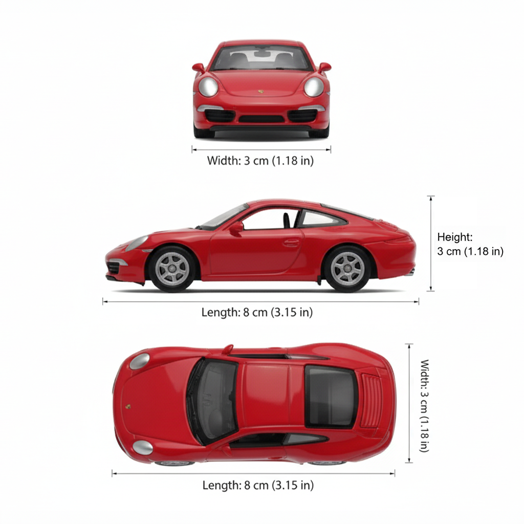 Auto Porsche 911 Carrera S Escala 1:60 - Welly-6