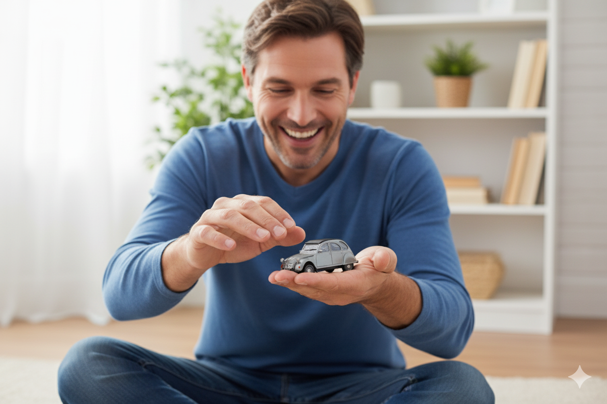 Auto Citroneta 2CV Soft Top Escala 1:34:39 - Welly-2