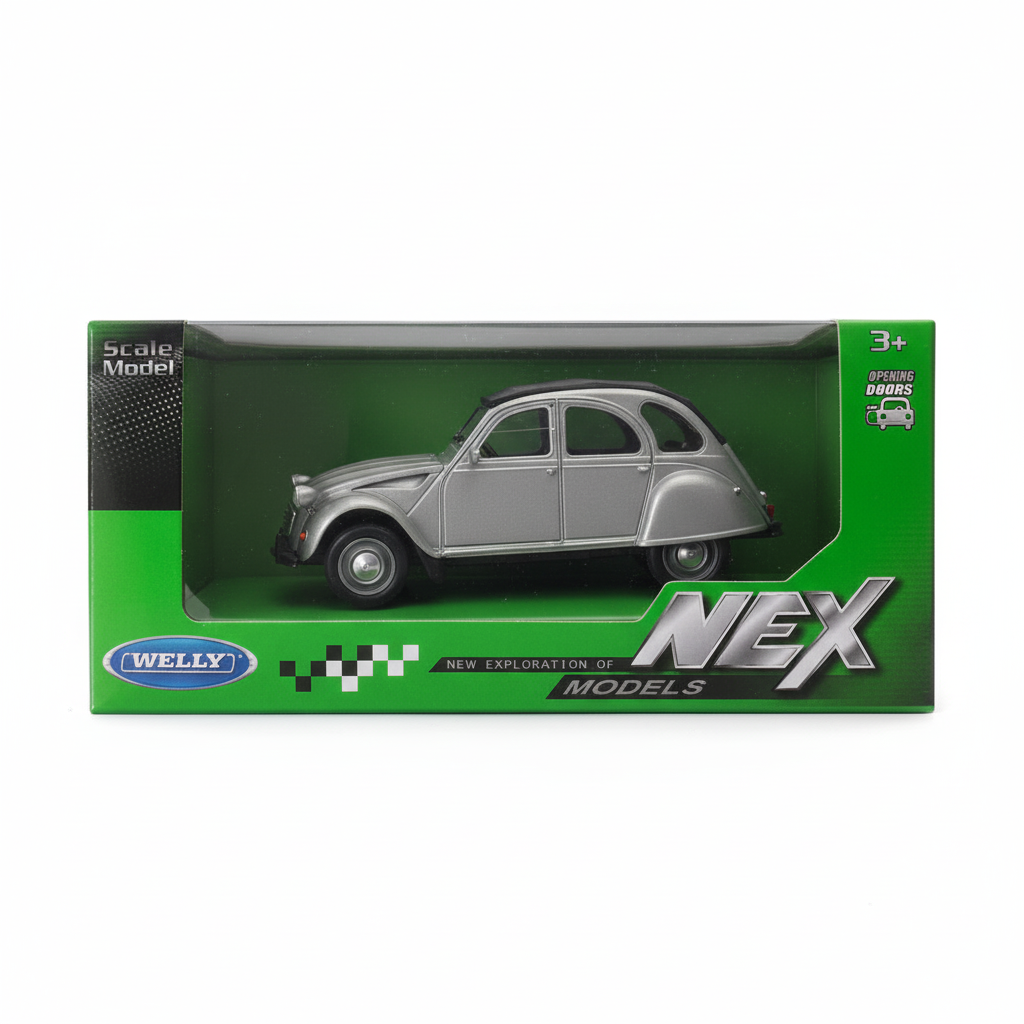 Auto Citroneta 2CV Soft Top Escala 1:34:39 - Welly-4