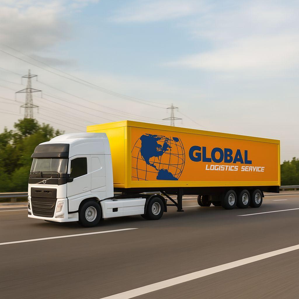 Camión Escala 1:64 Volvo Tractor Trailer  - Welly-0