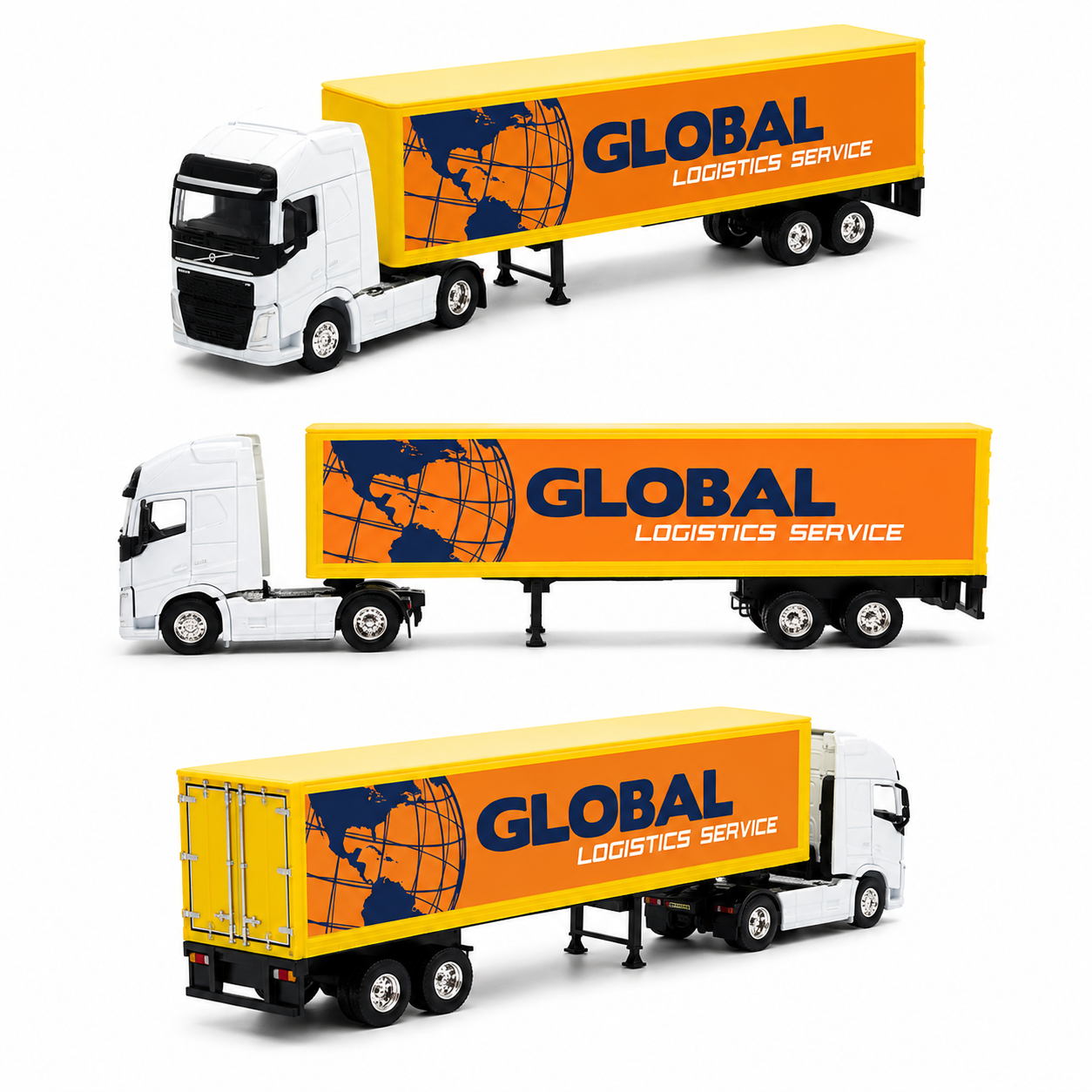 Camión Volvo Tractor Trailer Escala 1:64 - Welly-0