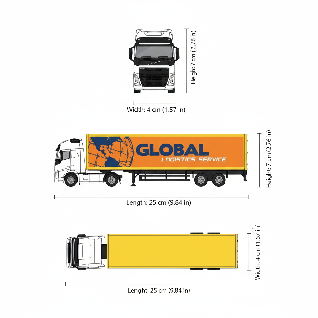 Camión Volvo Tractor Trailer Escala 1:64 - Welly-3