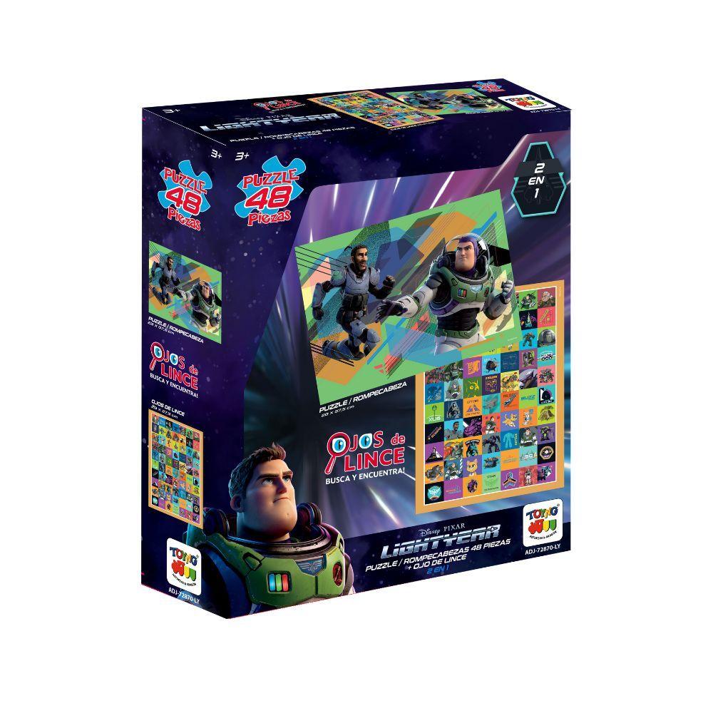2 En 1  Puzzle 48 Piezas + Ojos De Lince  - Lightyear-0